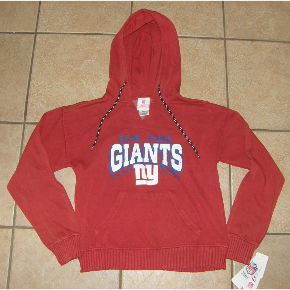 NFL TEAM APPAREL Red Sz Jr Medium NEW YORK GIANTS Hoodie Hooded Sweatshirt NWT